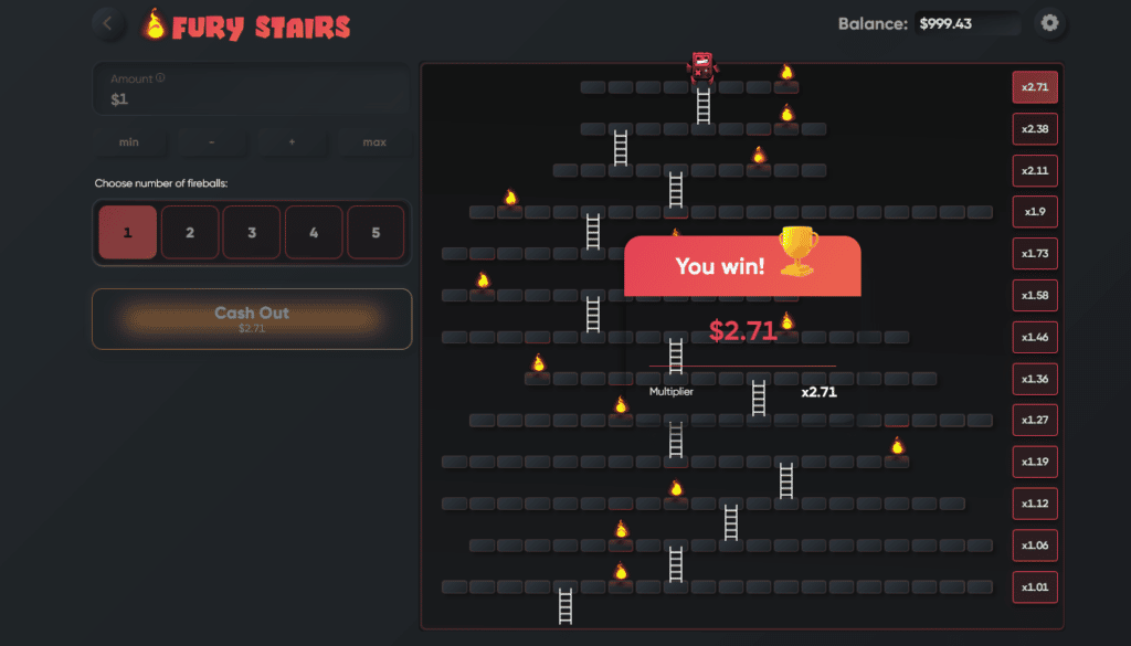 Win gain fury stairs casinozer